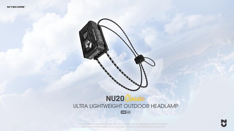 NITECORE NU20 Classic Ultralight Headlamp, 360 Lumen USB-C Rechargeable Lightweight for Backpacking, Camping, Running with Auxilary White and Red Light - Image 5
